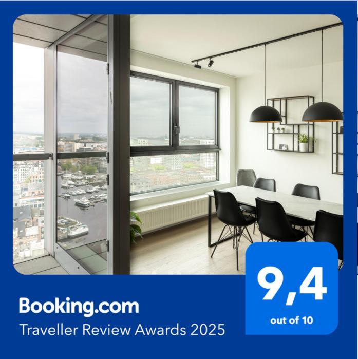Uniek Appartement - Mooiste En Hoogste Uitzicht Op Antwerpen! - Incl Gratis Parking エクステリア 写真